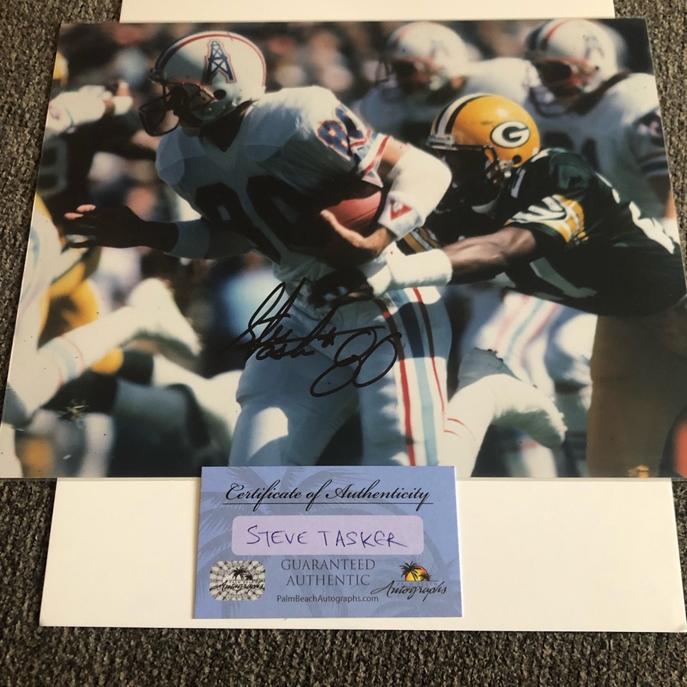 Steve Tasker Authenticated signed picture